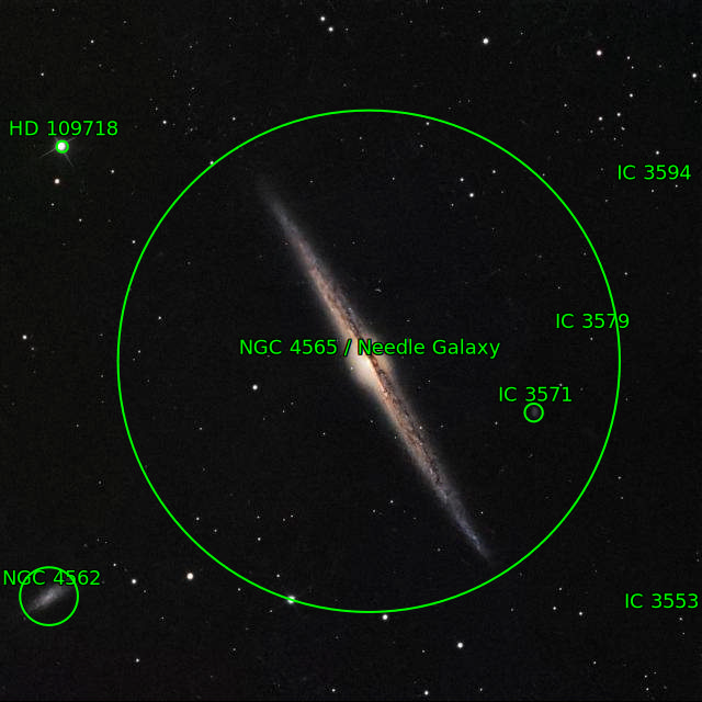 NGC4565 (annotated) - click for larger view